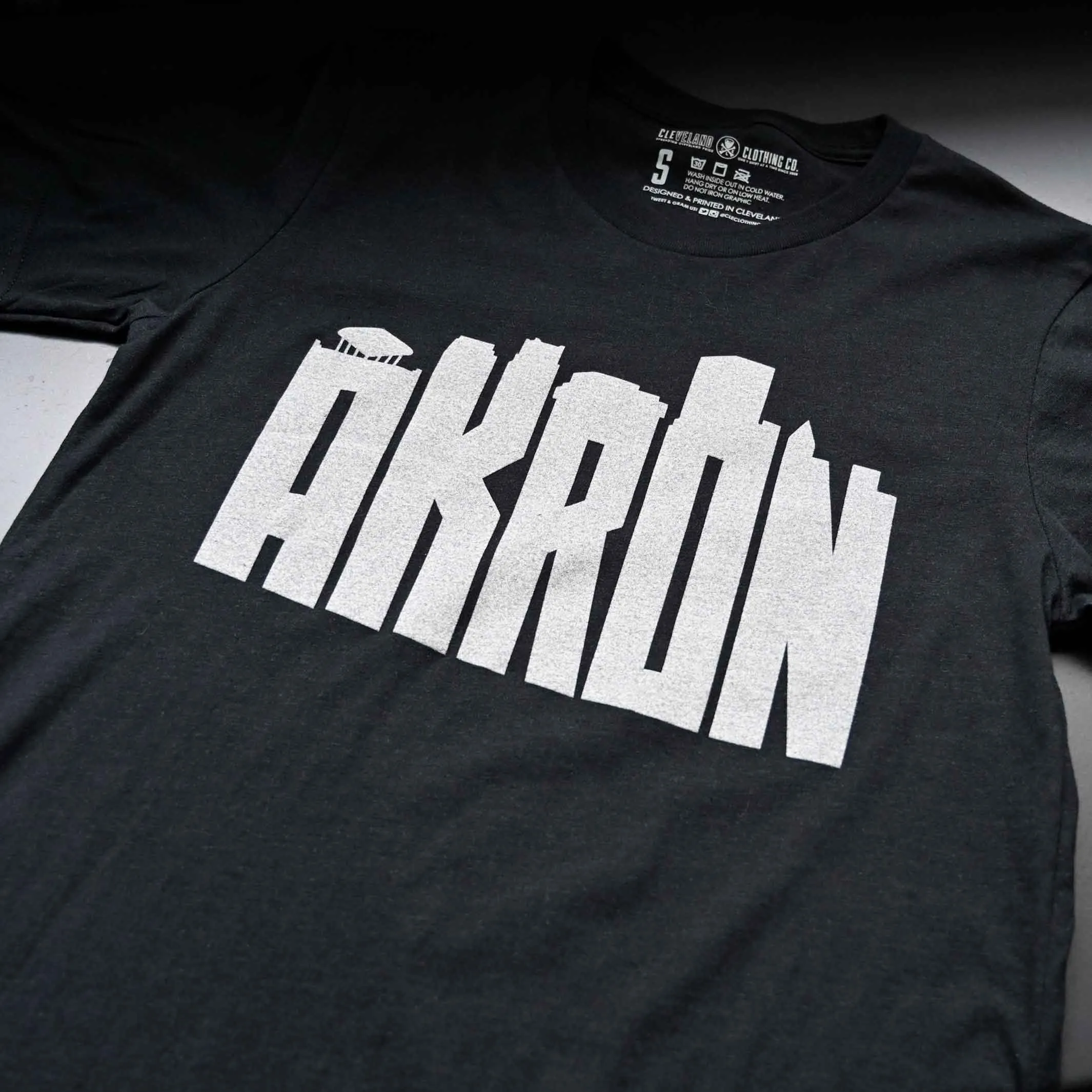 Akron Skyline Letters - Unisex Crew T-Shirt