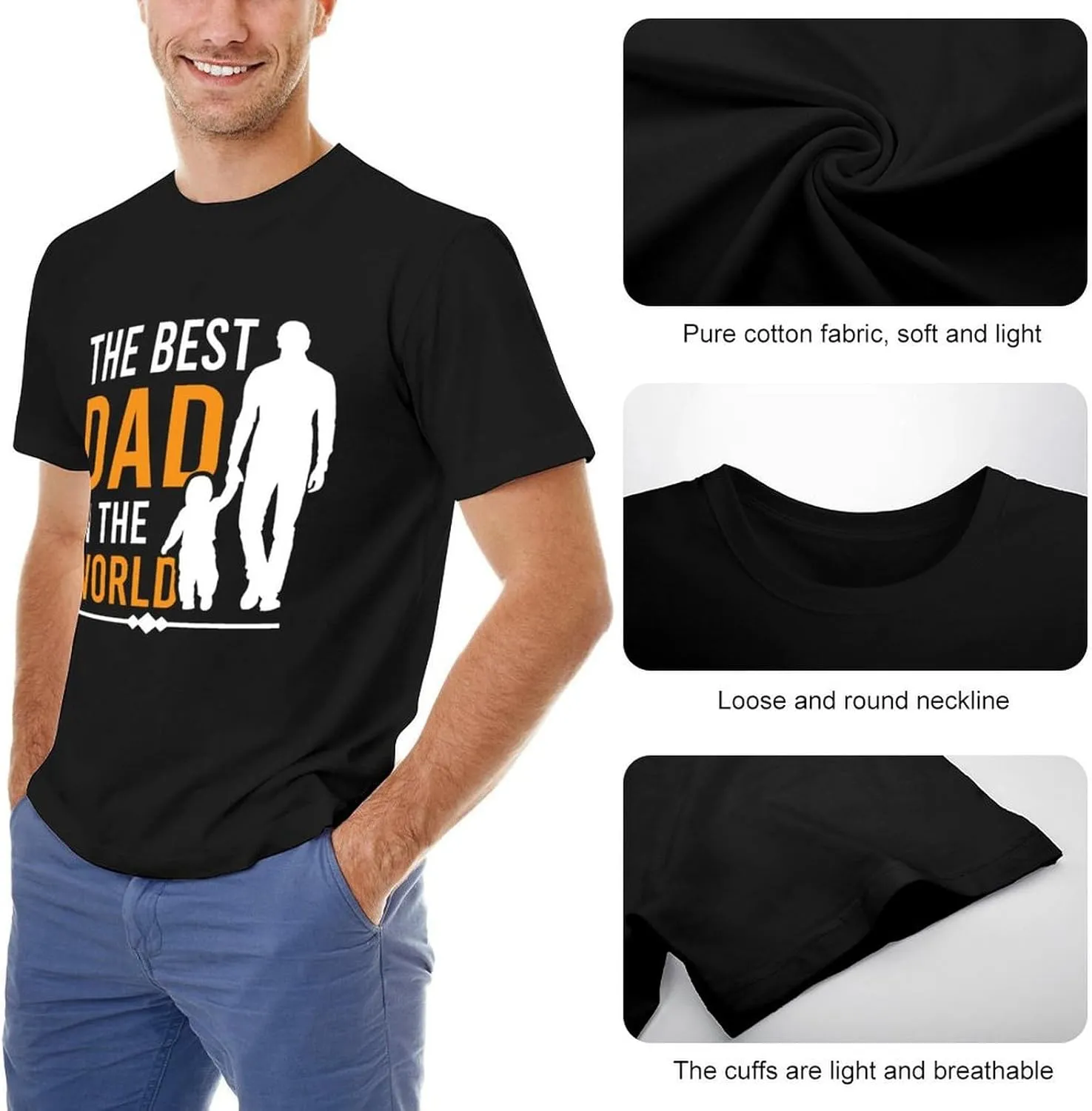 Custom T Shirts Personalized Crewneck Tee Shirt Design Your Own, Customized Image/Text/Photo Shirts for Men Women