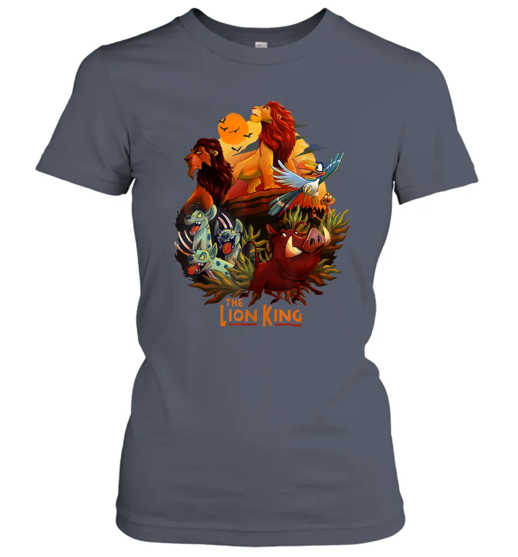 Disney Lion King Main Cast Poster (2) Women Cotton T-Shirt