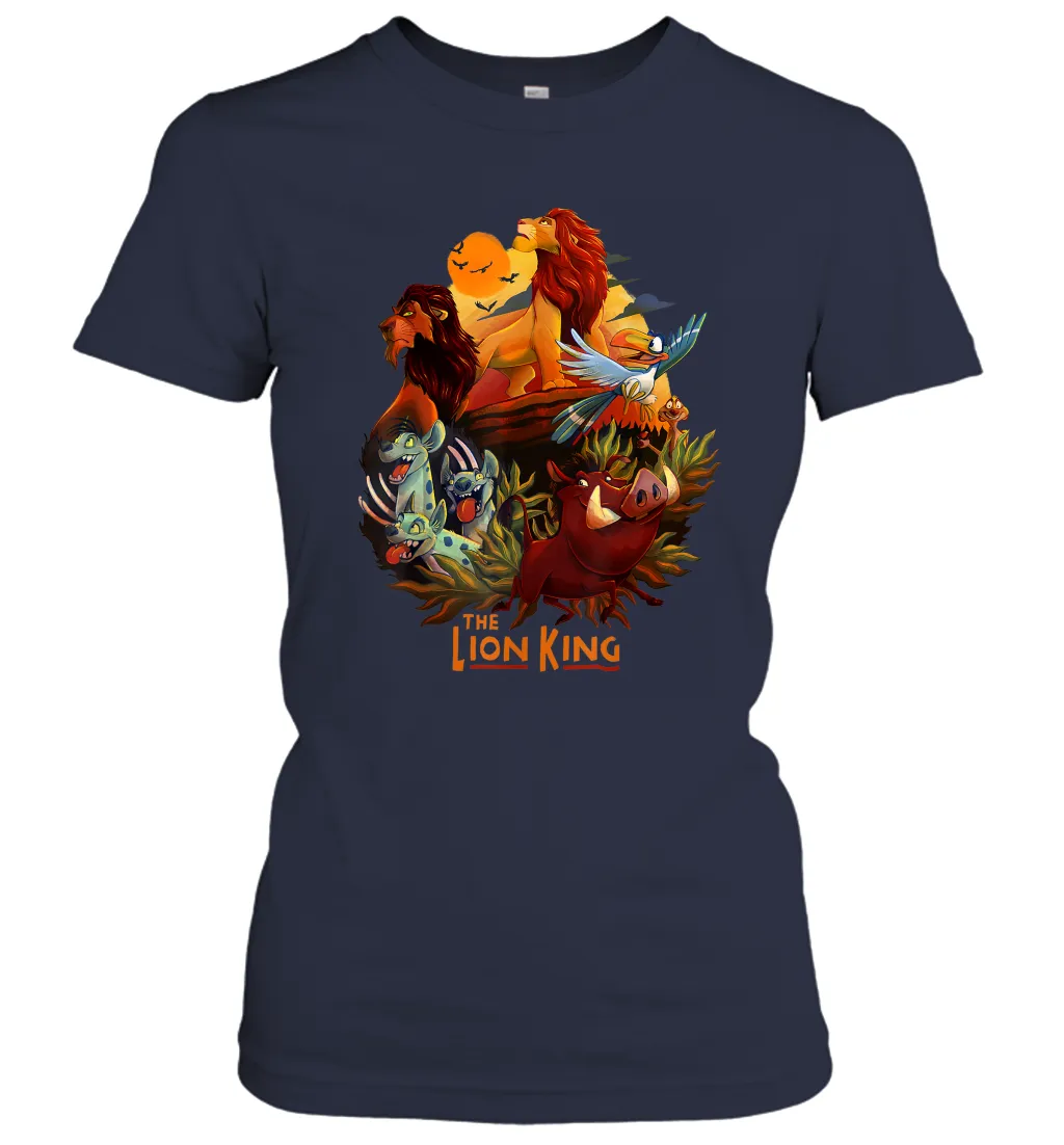 Disney Lion King Main Cast Poster (2) Women Cotton T-Shirt