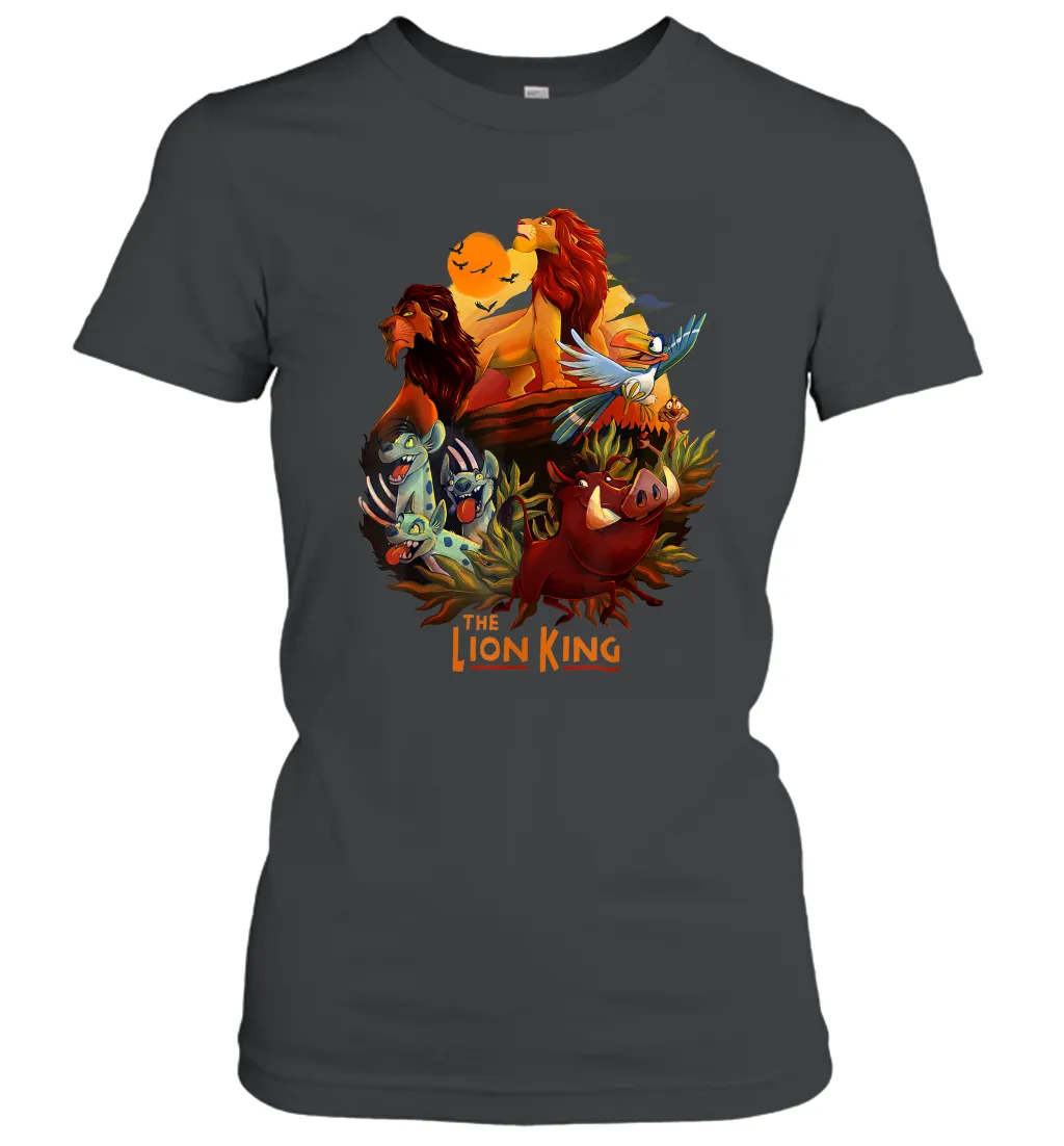 Disney Lion King Main Cast Poster (2) Women Cotton T-Shirt