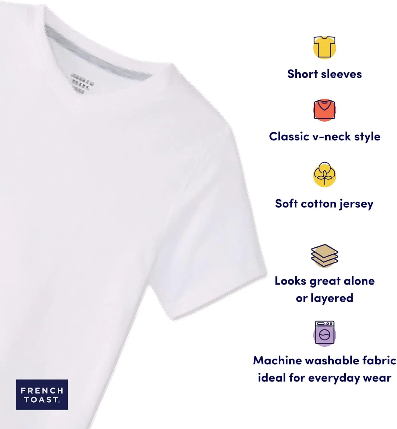 French Toast Boys Short Sleeve V-Neck Tee T-Shirt