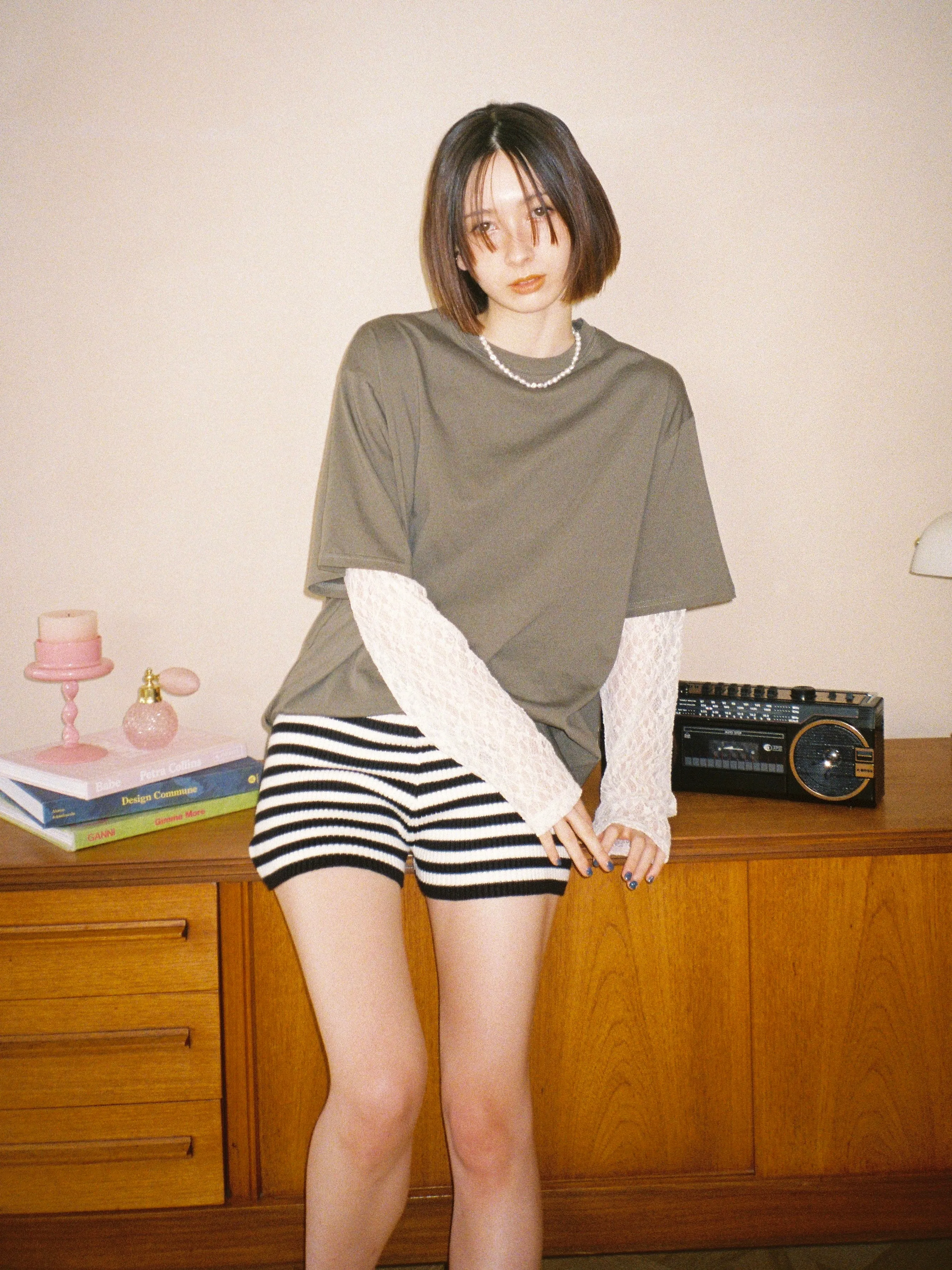 Lace Layered Oversized T-shirt