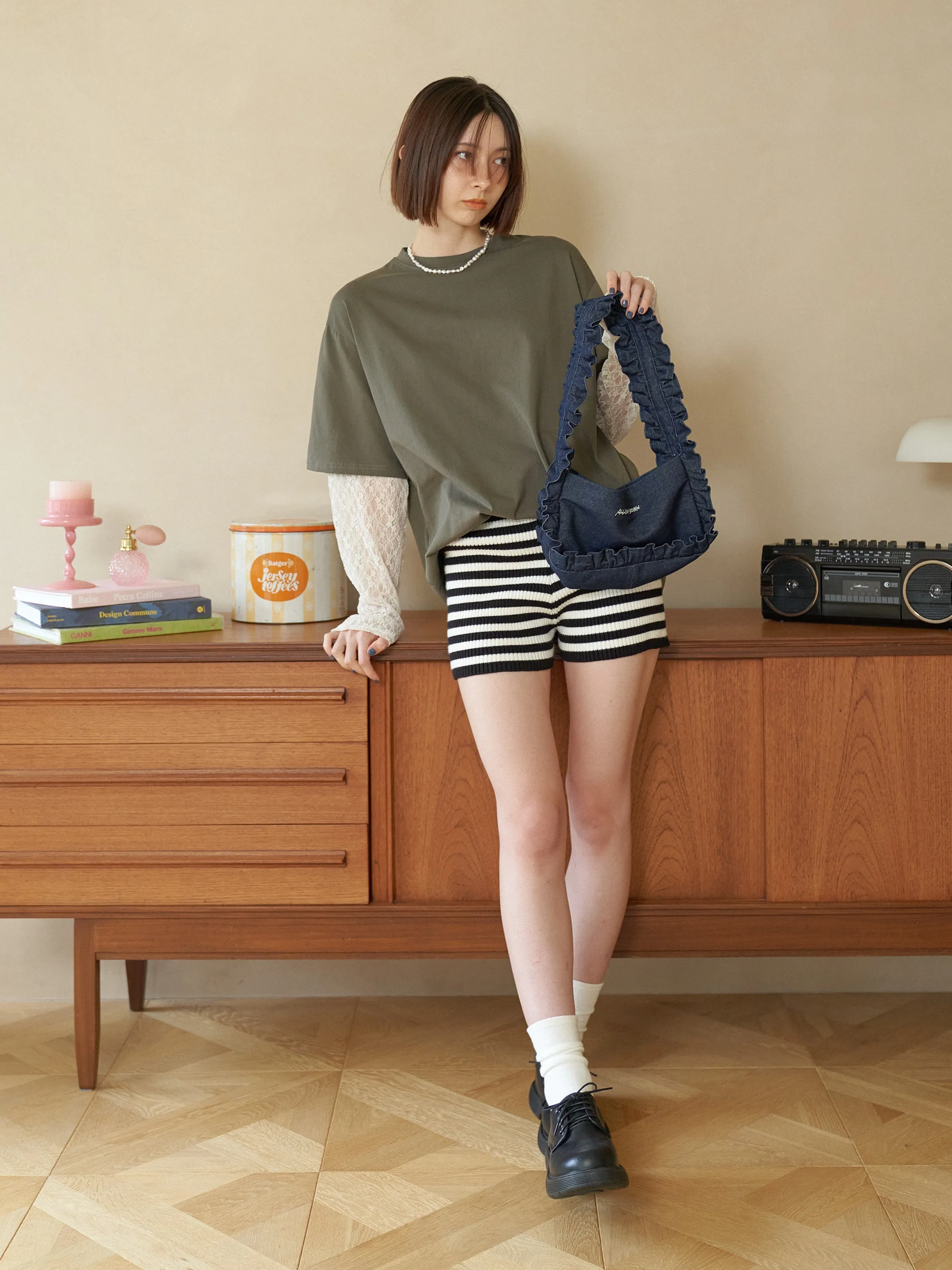 Lace Layered Oversized T-shirt