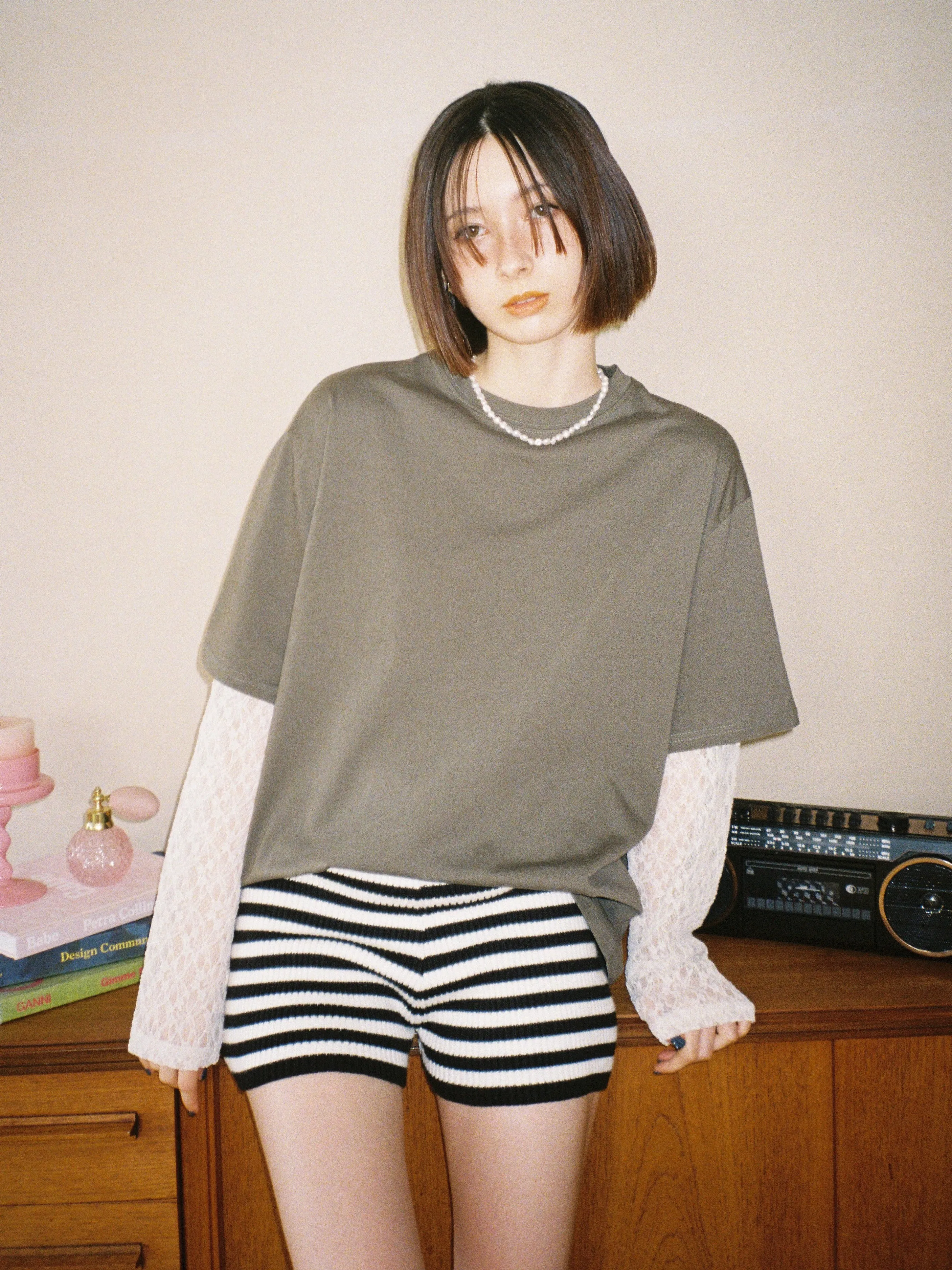 Lace Layered Oversized T-shirt