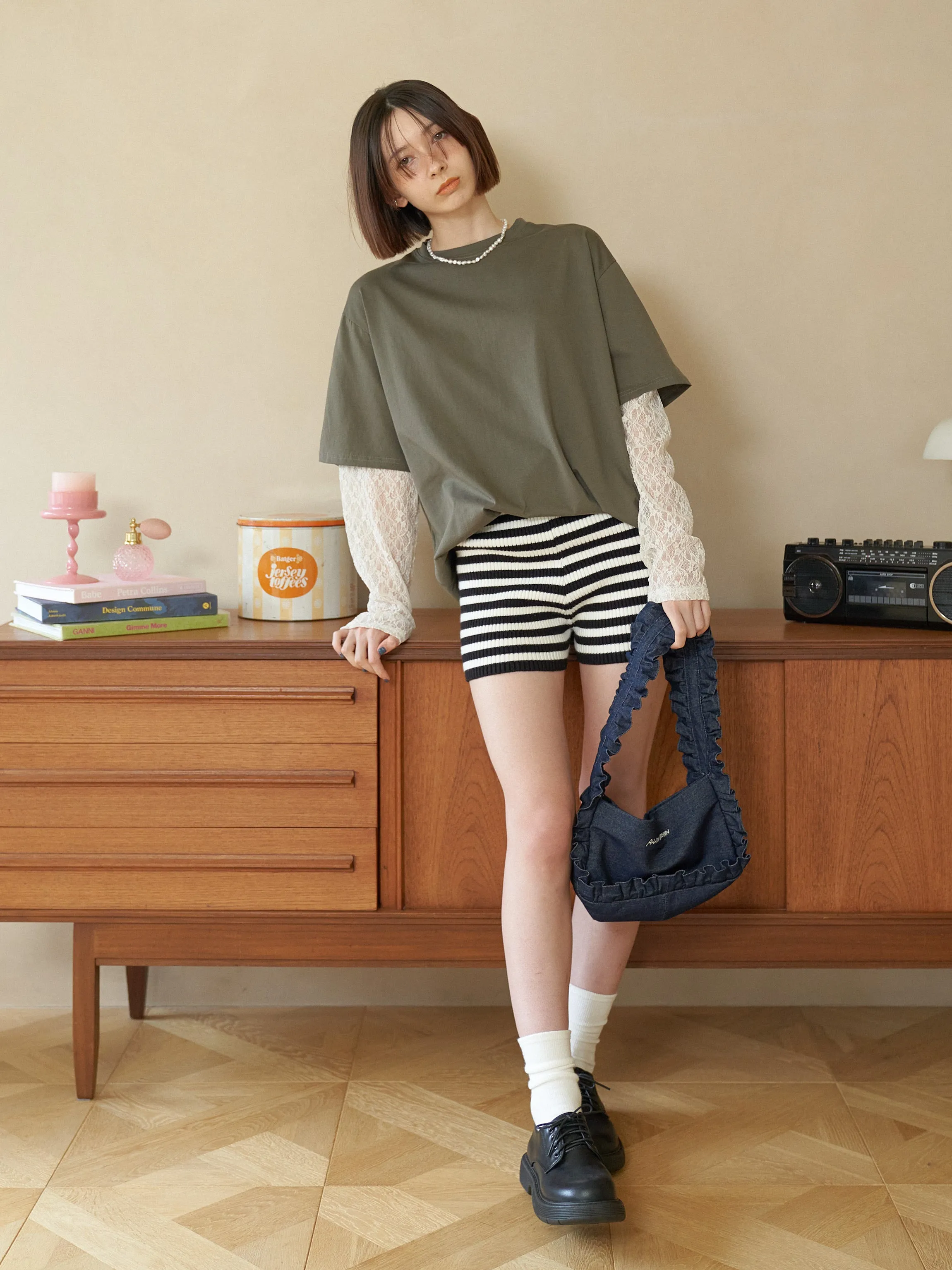 Lace Layered Oversized T-shirt