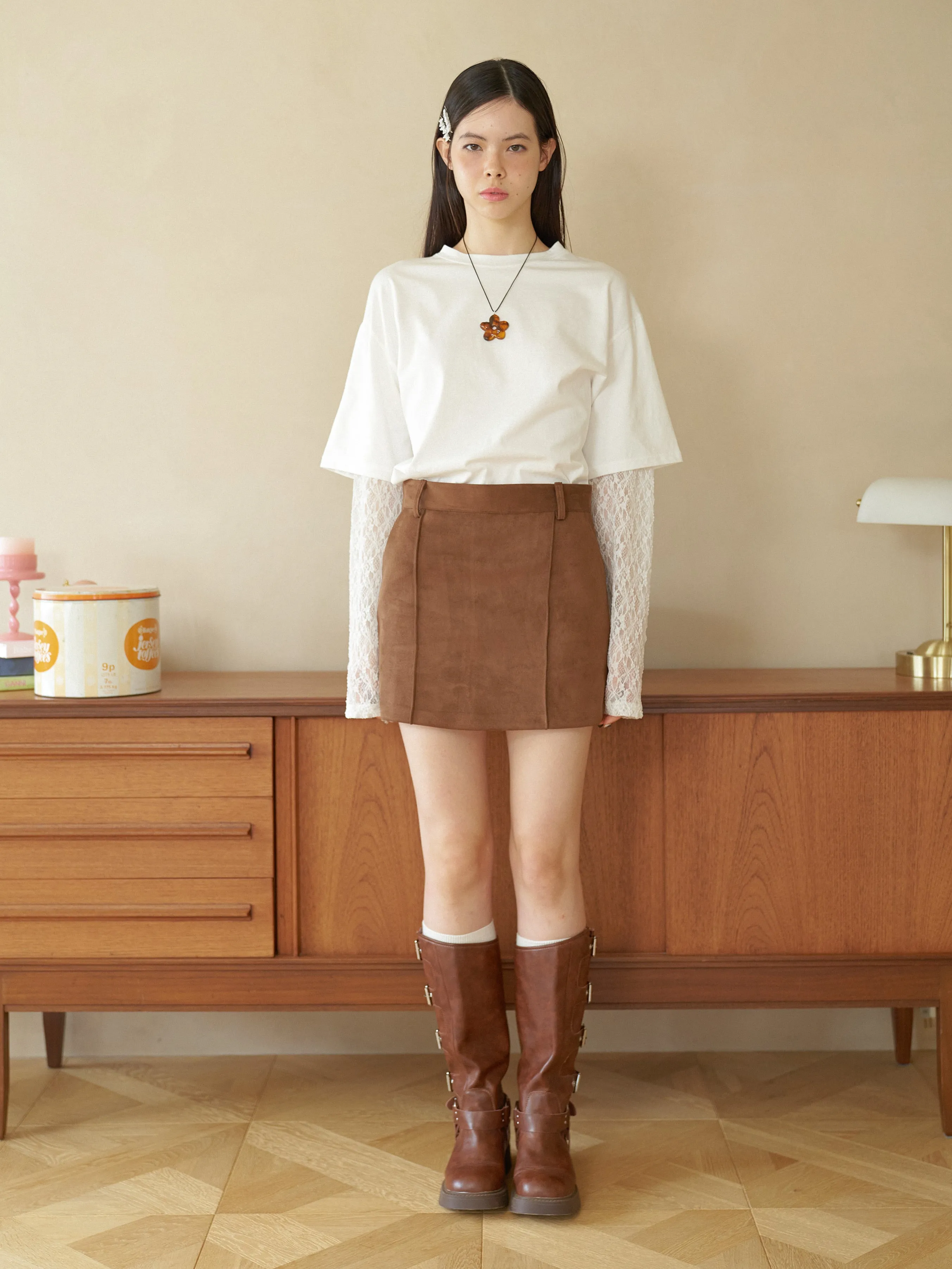 Lace Layered Oversized T-shirt