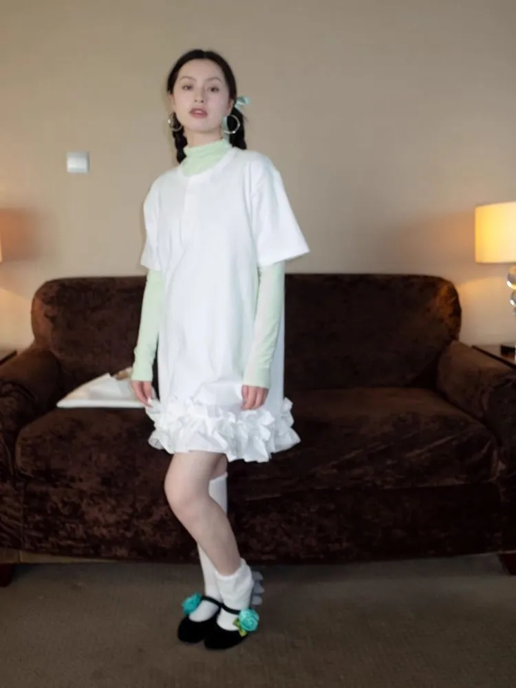 Lace T-Shirt Dress【s0000007935】