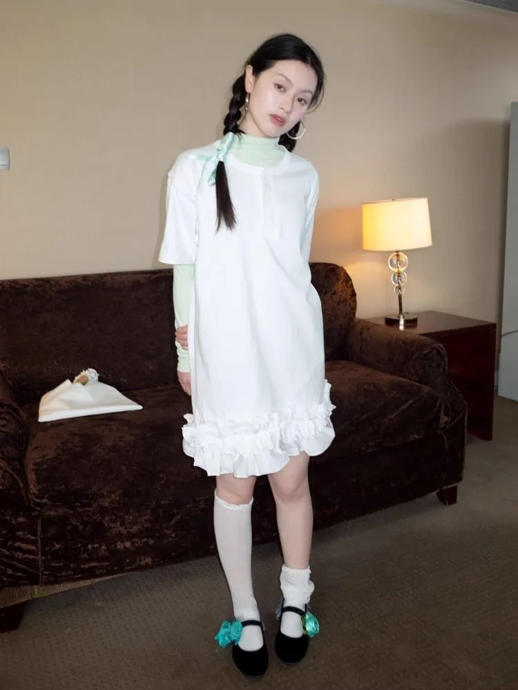 Lace T-Shirt Dress【s0000007935】
