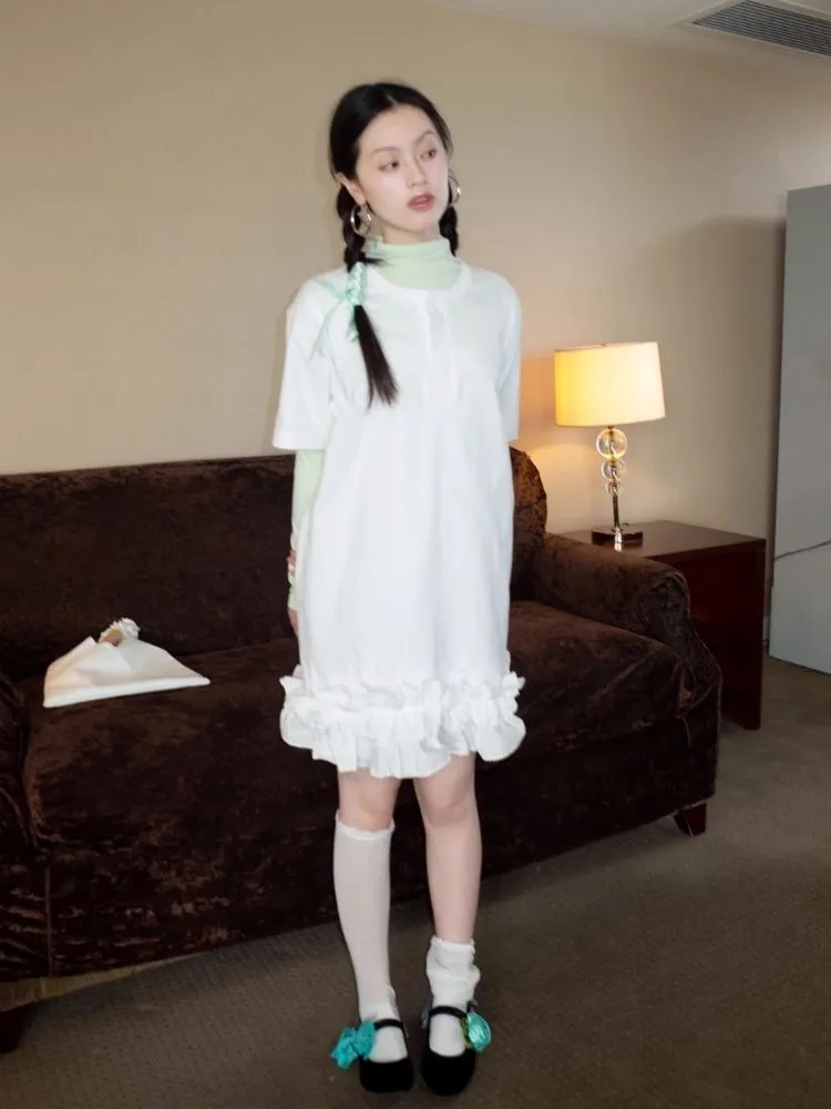 Lace T-Shirt Dress【s0000007935】