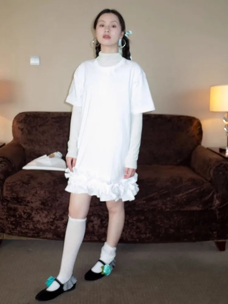 Lace T-Shirt Dress【s0000007935】