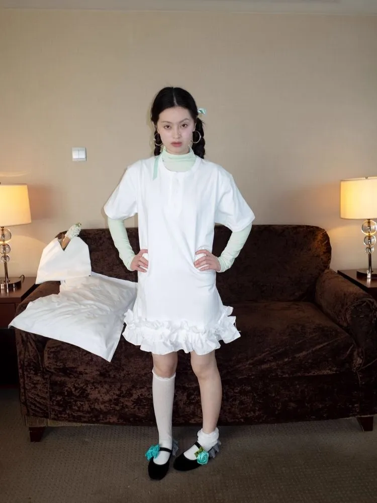 Lace T-Shirt Dress【s0000007935】