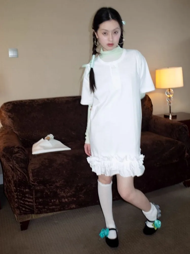Lace T-Shirt Dress【s0000007935】