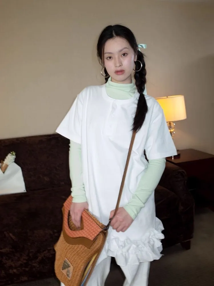 Lace T-Shirt Dress【s0000007935】