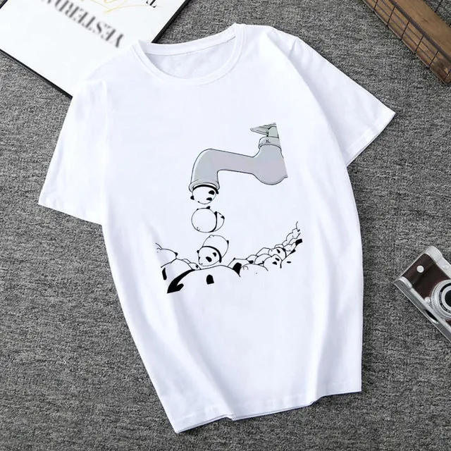 Panda Hearts T Shirt