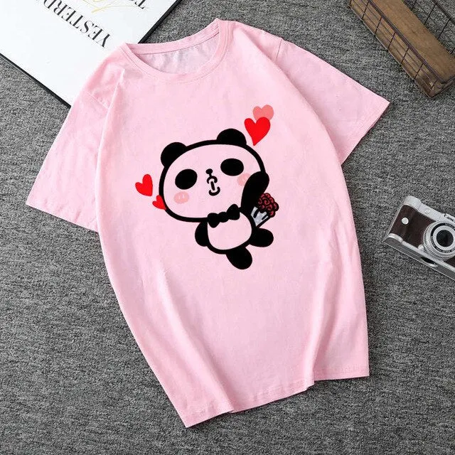 Panda Hearts T Shirt