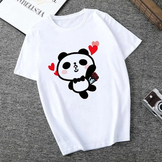 Panda Hearts T Shirt