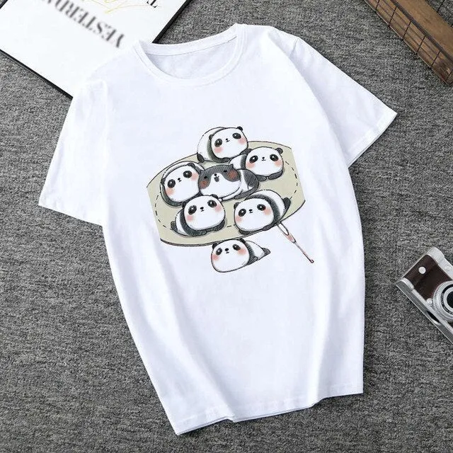 Panda Hearts T Shirt
