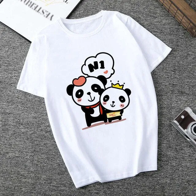 Panda Hearts T Shirt