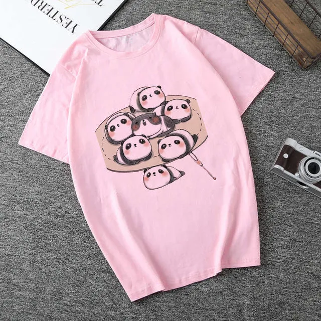 Panda Hearts T Shirt