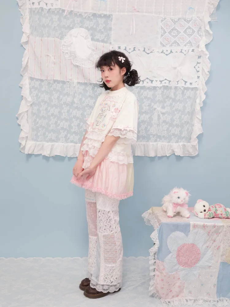 Puppy lace t-shirt【s0000007740】