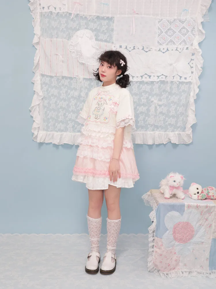 Puppy lace t-shirt【s0000007740】