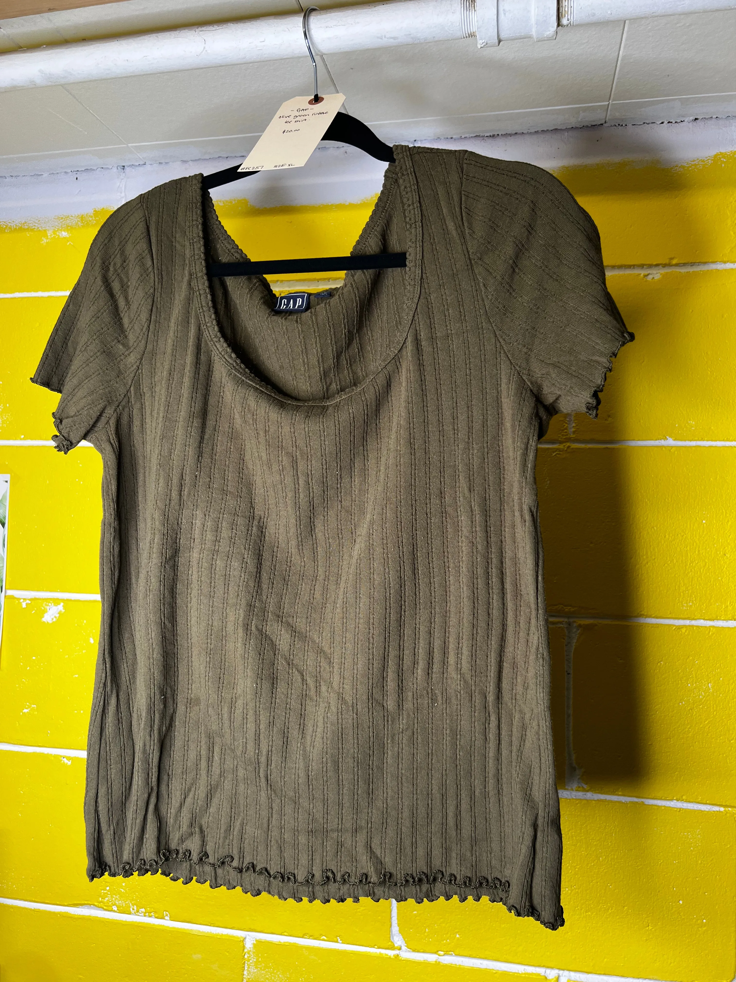 ruffled short sleeve t-shirt - xl/14