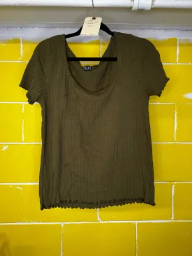 ruffled short sleeve t-shirt - xl/14