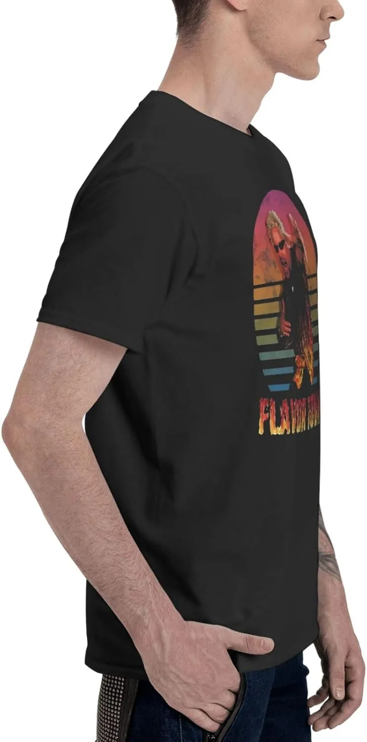 Shirt Men's Round Neck T-Shirt Summer Fashion Short Sleeve Tops Vintage Rock Tee Shirts