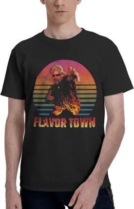 Shirt Men's Round Neck T-Shirt Summer Fashion Short Sleeve Tops Vintage Rock Tee Shirts