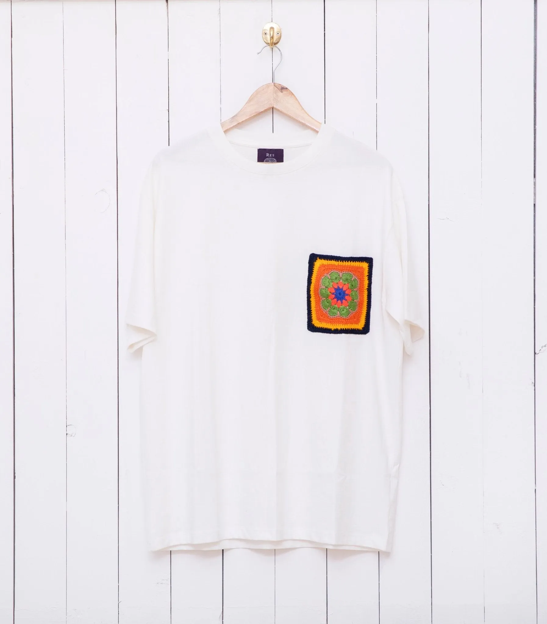 T-Shirt with Crochet Pocket