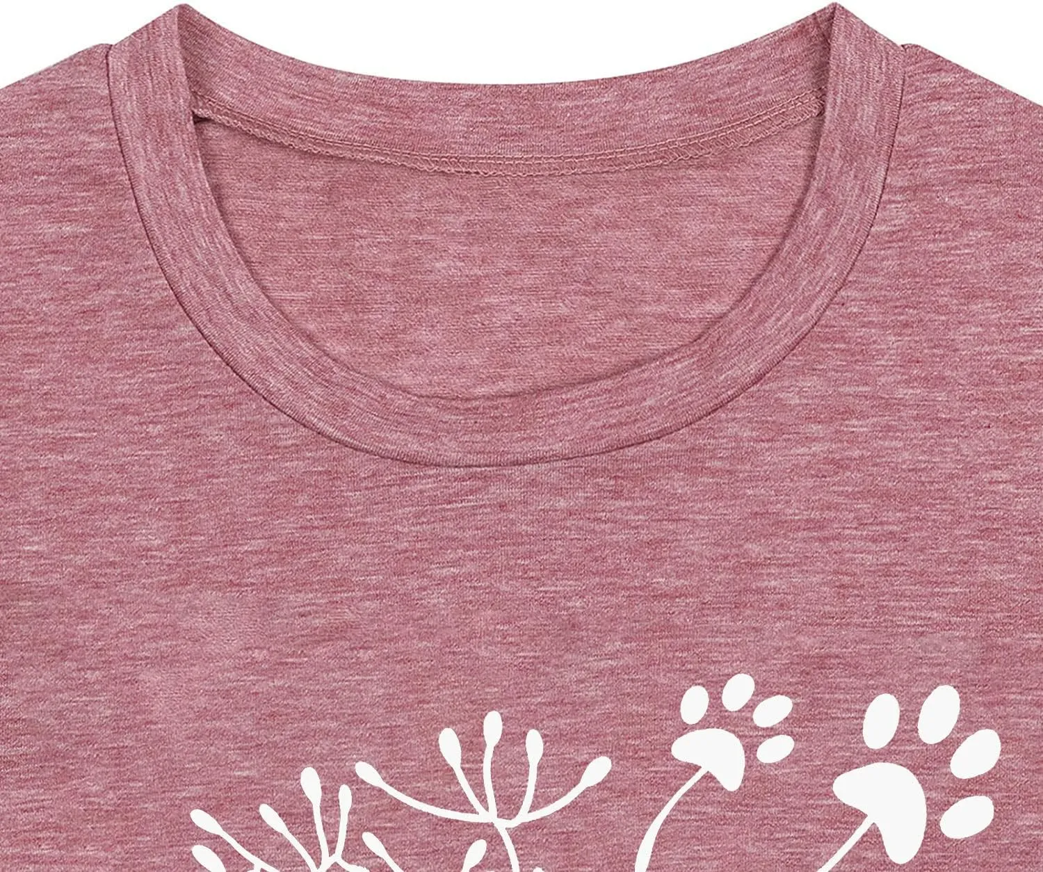 Women's Dandelion T Shirts Cute Wildflower Graphic Tees Funny Nature Bird Print Summer Casual Short Sleeve Tee Tops