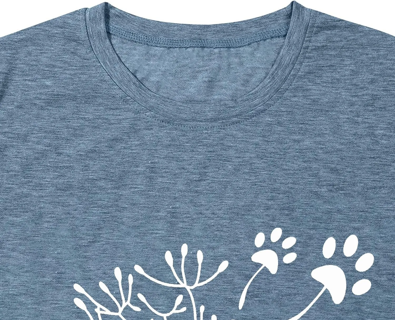 Women's Dandelion T Shirts Cute Wildflower Graphic Tees Funny Nature Bird Print Summer Casual Short Sleeve Tee Tops