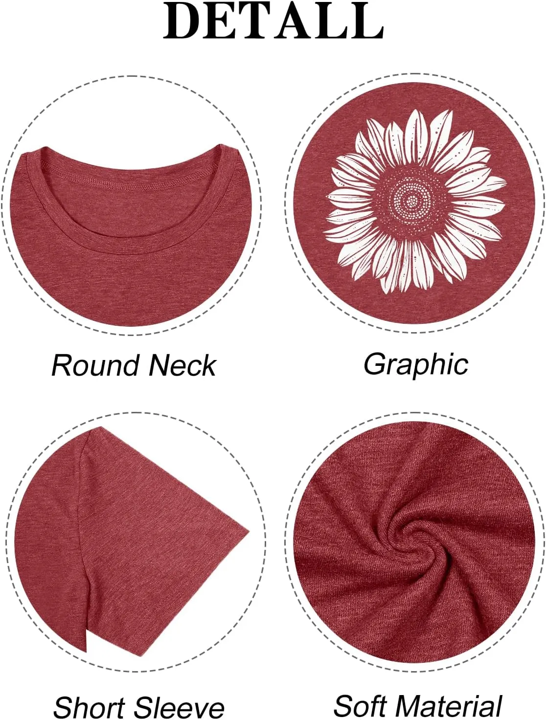 Womens Plus Size Daisy Graphic T-Shirt Summer Flower Cute Short Sleeve Shirts Casual Loose Tees Tops for Women