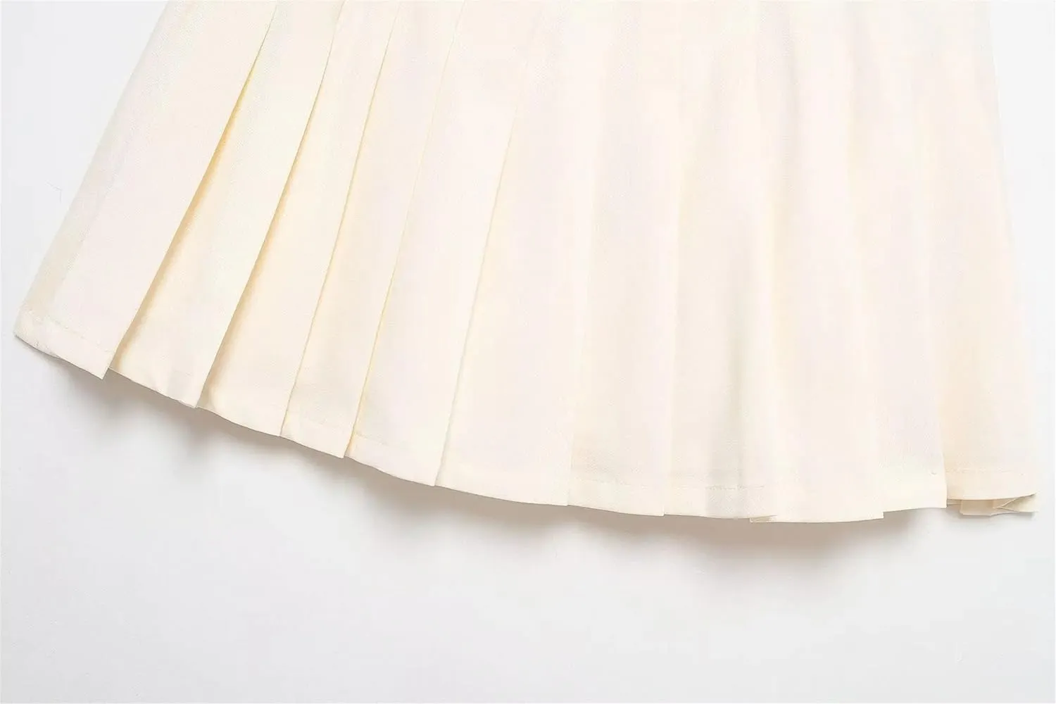 Women's Side Zip Pleated Skirt, High Waist Casual Summer Mini