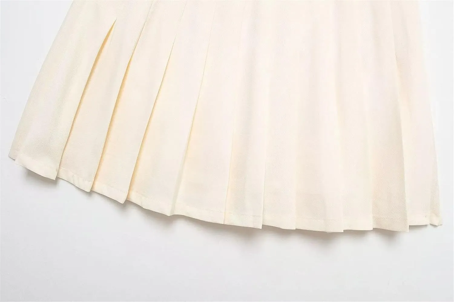 Women's Side Zip Pleated Skirt, High Waist Casual Summer Mini