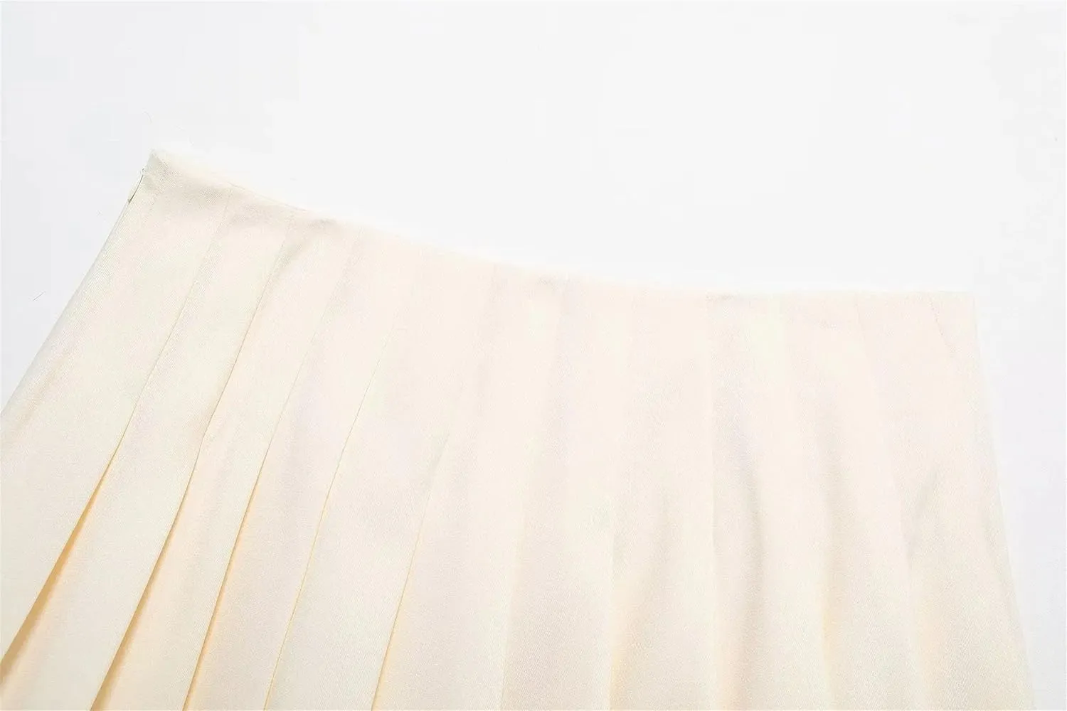 Women's Side Zip Pleated Skirt, High Waist Casual Summer Mini