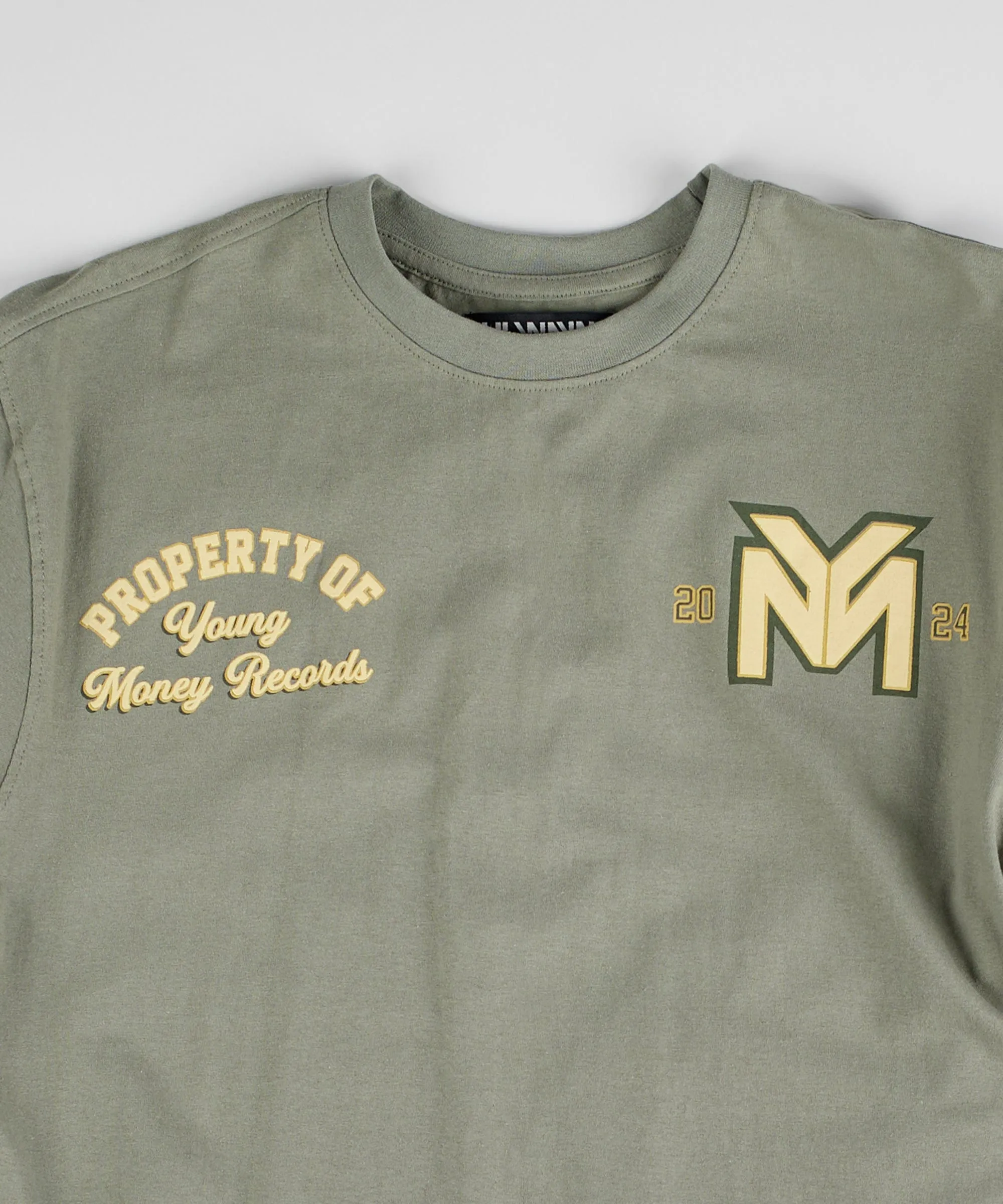 Young Money Records Short Sleeve Tee - Olive Green