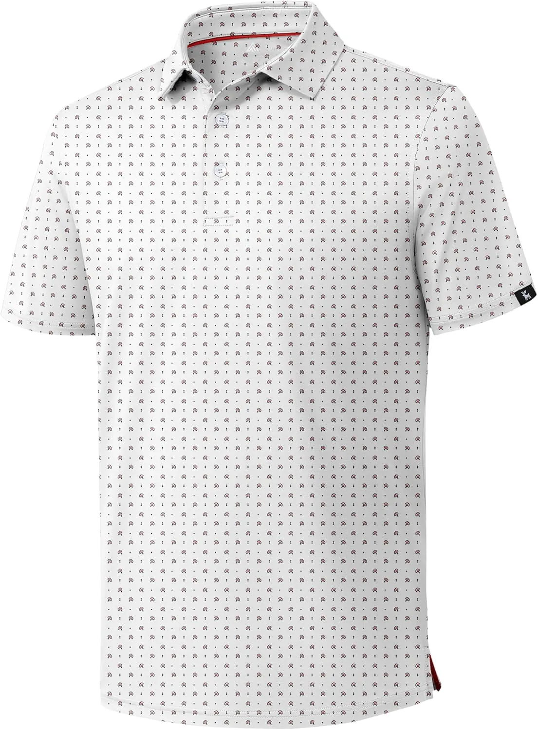 ZITY Mens Print Polo Shirts Short Sleeve Moisture Wicking Shirts for Men Golf Tennis Daily Casual Collared T-Shirt