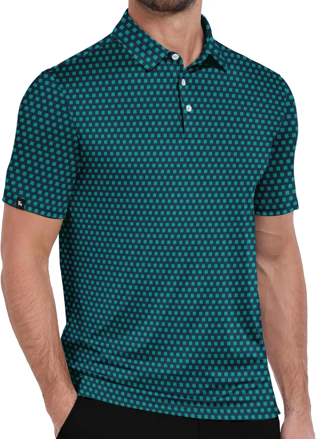 ZITY Mens Print Polo Shirts Short Sleeve Moisture Wicking Shirts for Men Golf Tennis Daily Casual Collared T-Shirt
