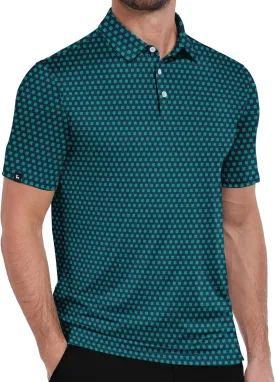 ZITY Mens Print Polo Shirts Short Sleeve Moisture Wicking Shirts for Men Golf Tennis Daily Casual Collared T-Shirt